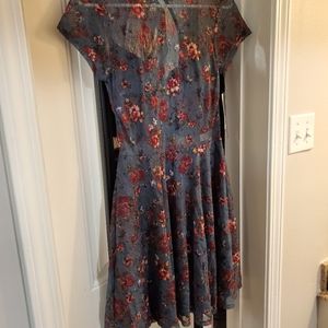 Fun and flirty mini floral skater dress